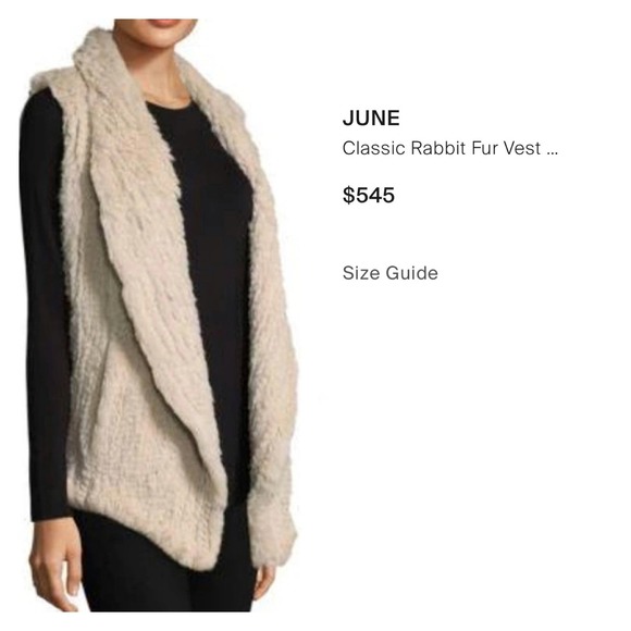 REVOLVE JUNE CORDED RABBIT FUR VEST WITH POCKETS SIZE XS/s - Picture 5 of 15